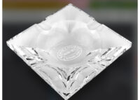 Ashtray Transparent Glass Romeo y Julieta 4 Cigars